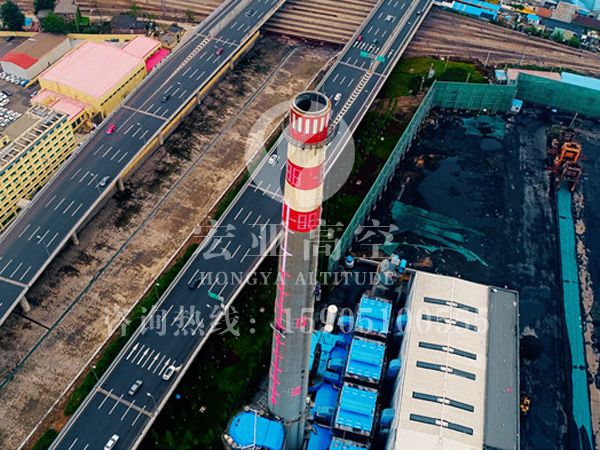 河南青島能源集團第五熱力公司煙囪亮化